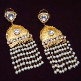 Mughal Gold Pearl Earrings